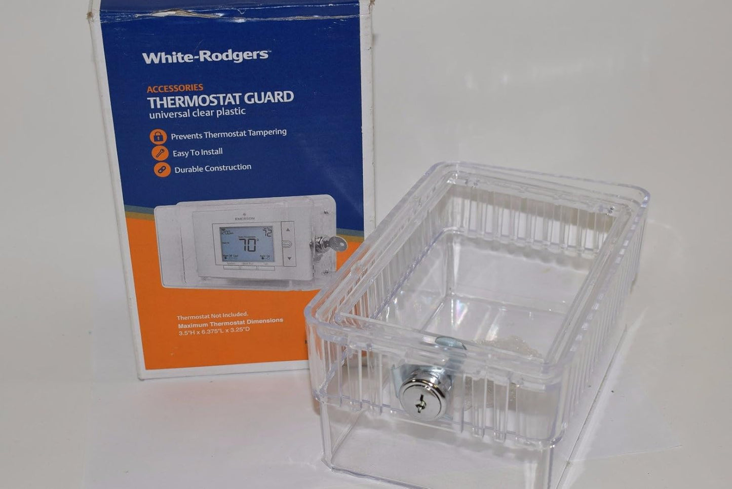 Emerson G10 Universal Locking Thermostat Guard, Clear