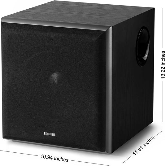 Edifier T5 Powered Subwoofer - 70w RMS Active Woofer with 8 inch Driver and Low Pass Filter - PuriLite