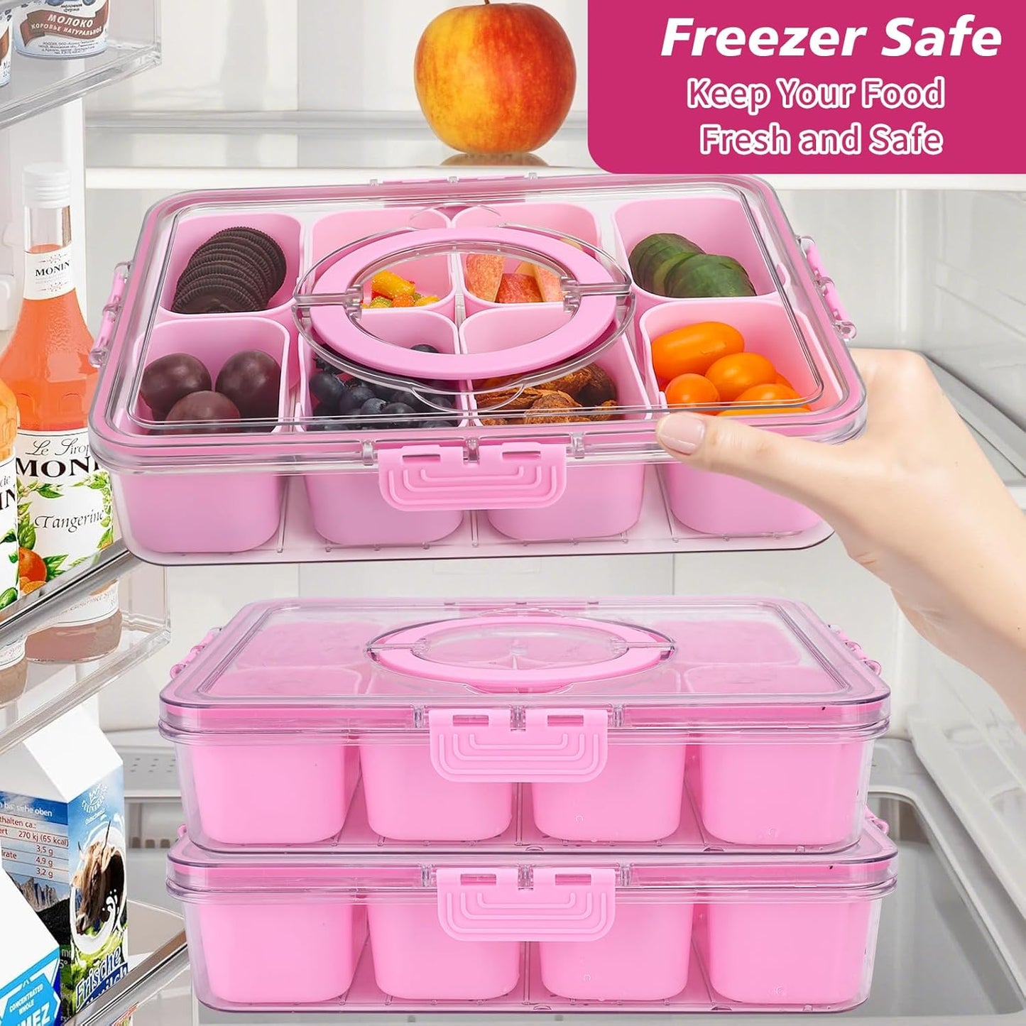 Purilite Select Clear Compartmentalized Snack Box
