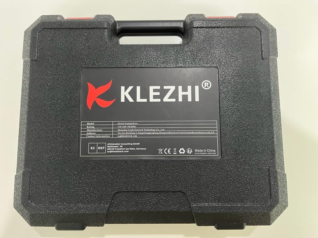 K KLEZHI Cordless Electric Pruning Shears, Rechargeable Battery, 42MM (1.65 Inch) Cutting Diameter Fruit Tree Branches Cutter,Good for Arthritis Hands 8-10 Working Hours Black