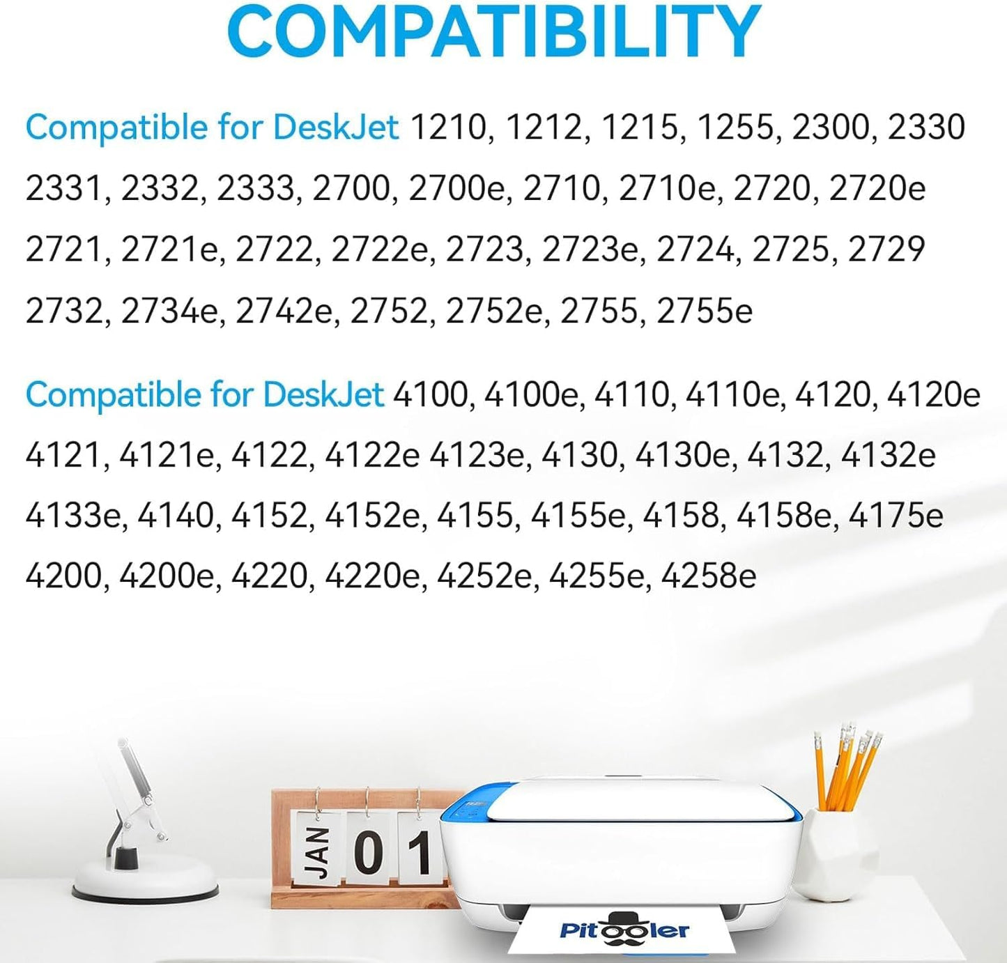 67XL Ink Cartridges Compatible for HP 67 Ink Cartridges Combo Pack Black Color Fit for Deskjet 2855e 4255e 2700 2755e 2734e 2842e 4255e 2827e 2723e 4155e 2742e Envy 6455e 6055e 6000 Printer