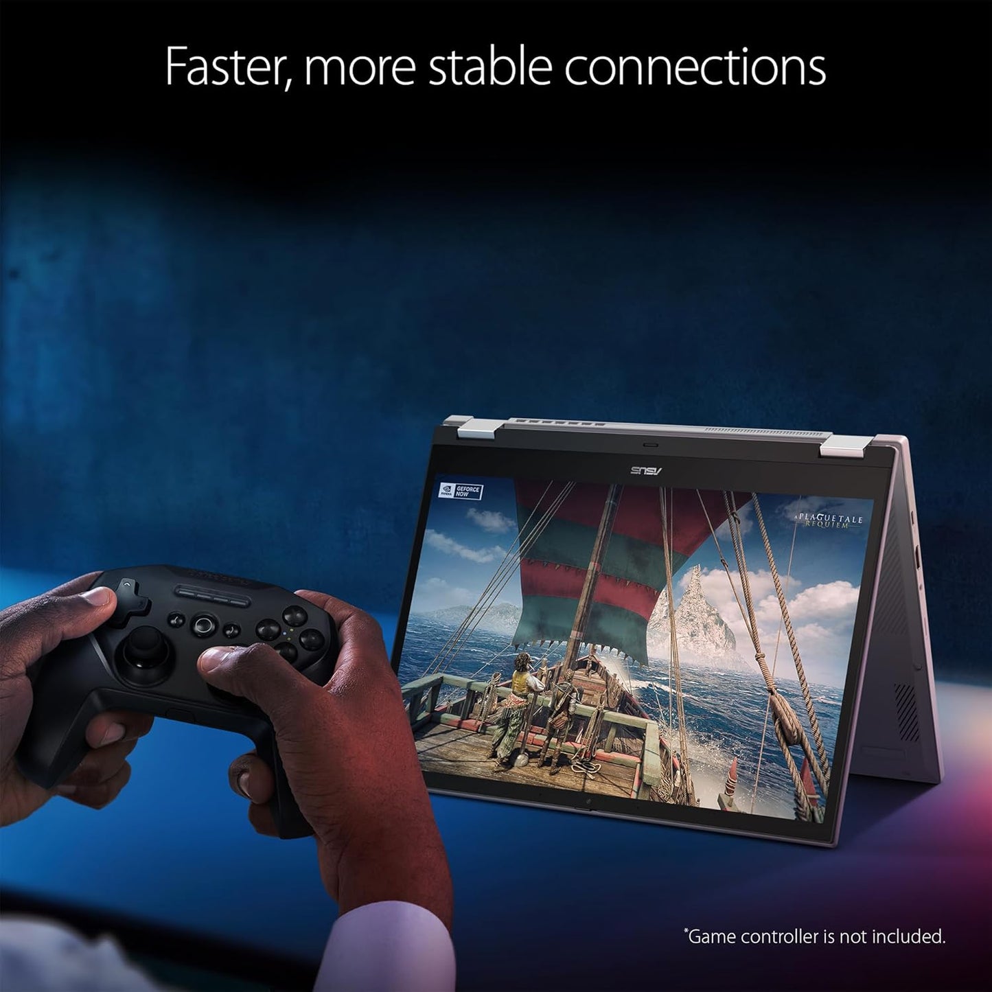 ASUS Chromebook Vibe CX34 Flip Cloud Gaming Laptop, 14" 144Hz Touchscreen Display, Intel® Core™ i5-1235U Processor, 512GB SSD, 16GB RAM, ChromeOS, Pearl White, CX3401FBA-AS51T-CB