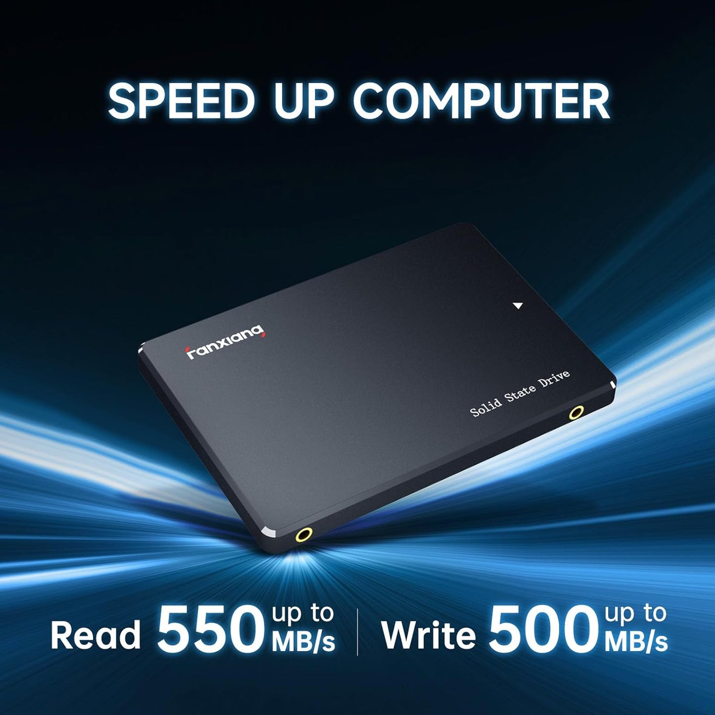 Fanxiang S101 1TB SSD SATA III 6Gb/s 2.5" Internal Solid State Drive, Read Speed up to 550MB/sec, Compatible with Laptop and PC Desktops(Black)