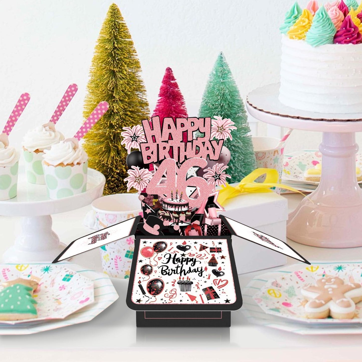 70th Birthday Card, 70th Birthday Decorations for Women Men, Happy Birthday 3D Cards for 70 Year Old Grandpa Grandma, Birthday Gift Box for Mother Dad