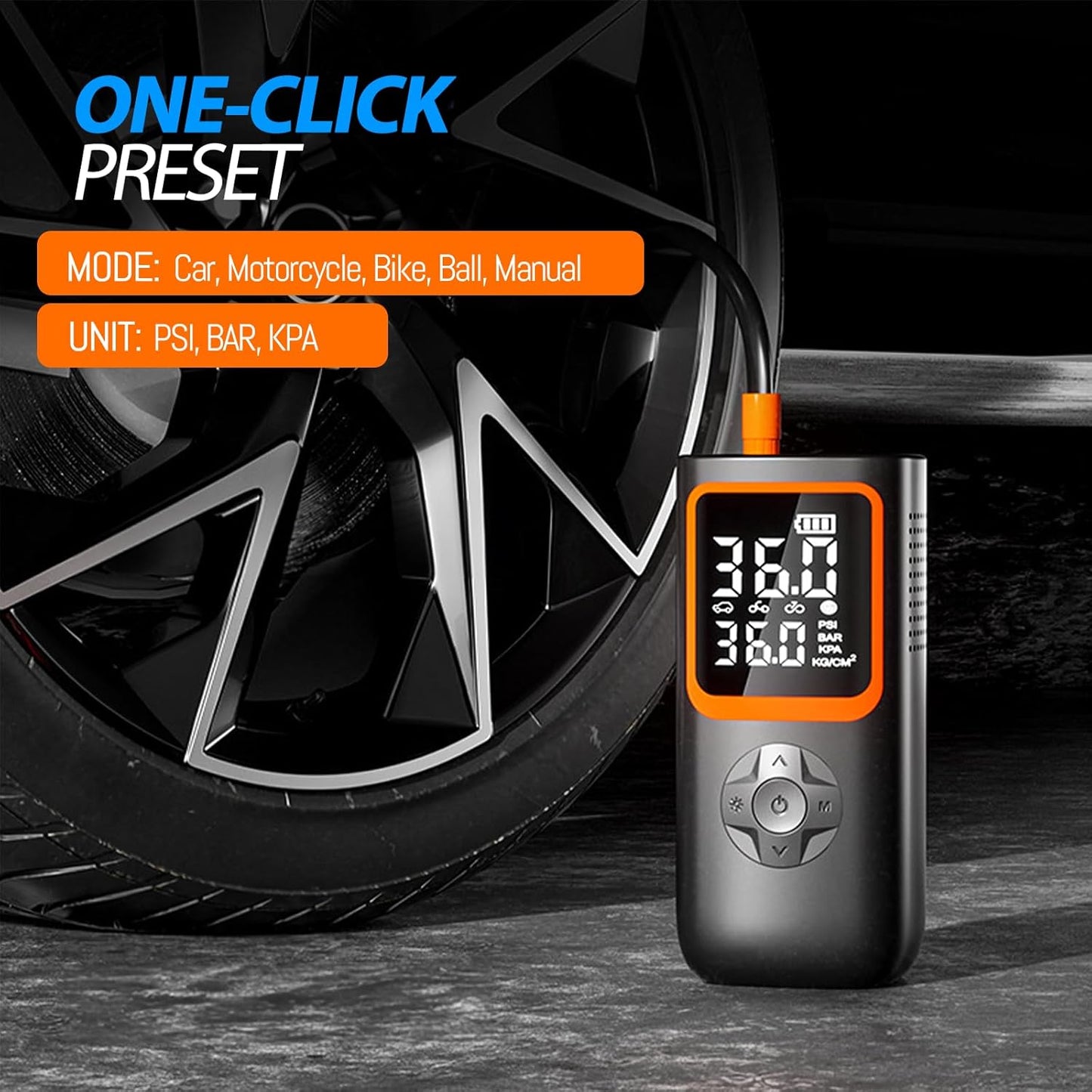Purilite Select High-Capacity Cordless Tire Inflator – Inflate. Power. Go.