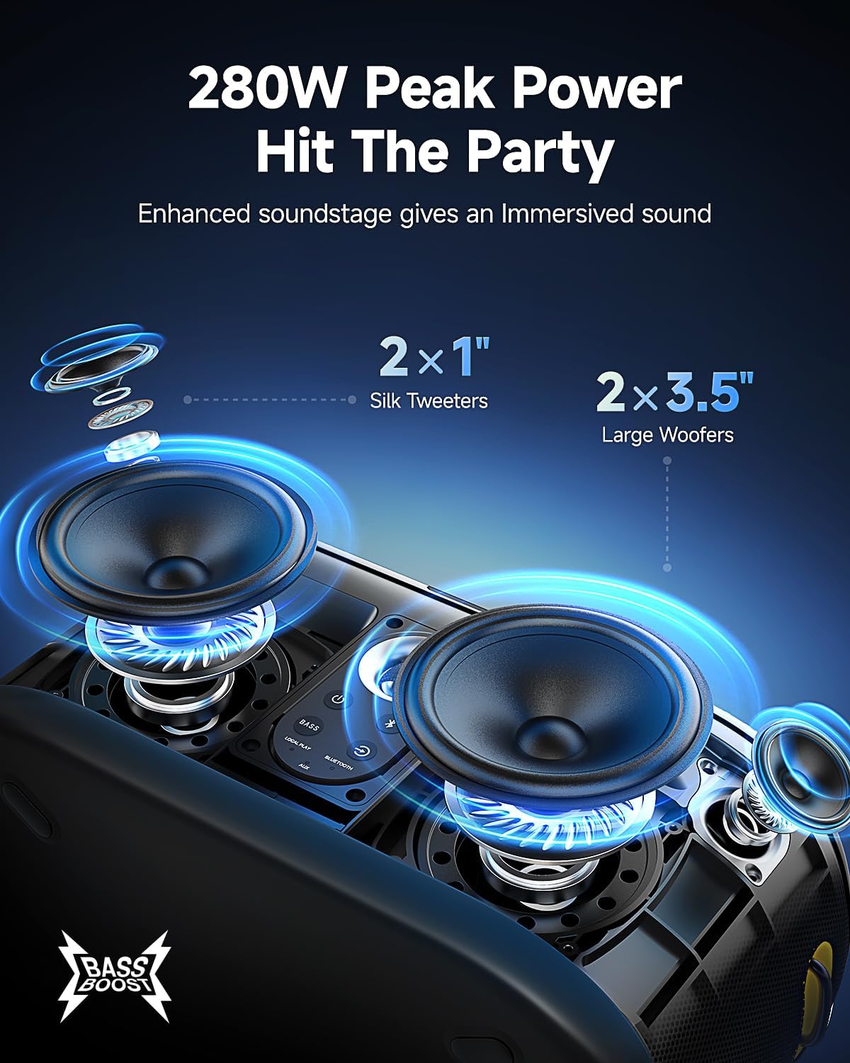 Karaoke Machine for Adults & Kids with Screen Lyrics Display, 2 Wireless Microphones Auto-Charging, Portable Bluetooth Speaker PA System WiFi/HDMI, Home Outdoor Party Speaker (Shell Series) (Shell S2)