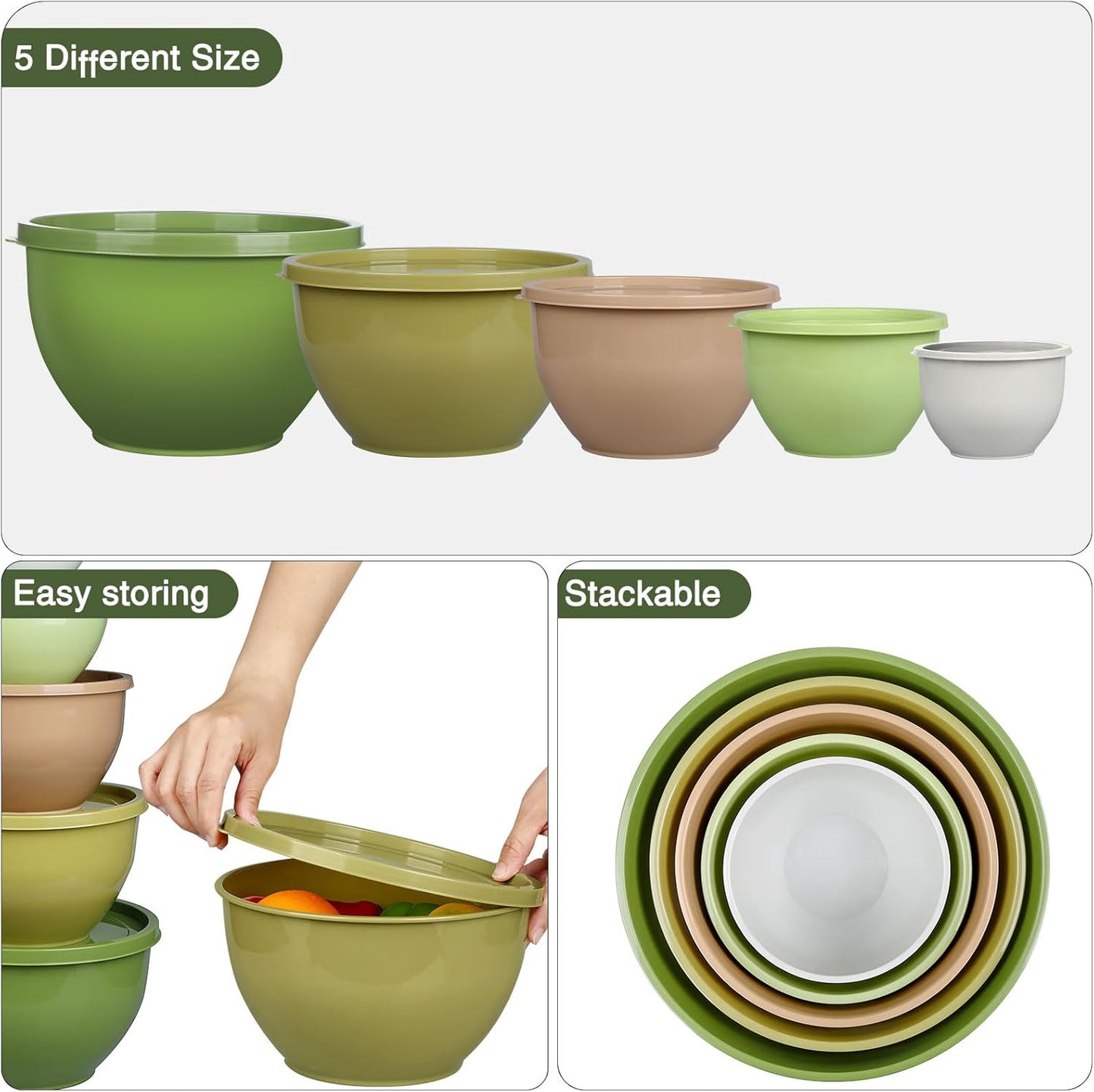 Purilite Select Plastic Mixing Bowl Set