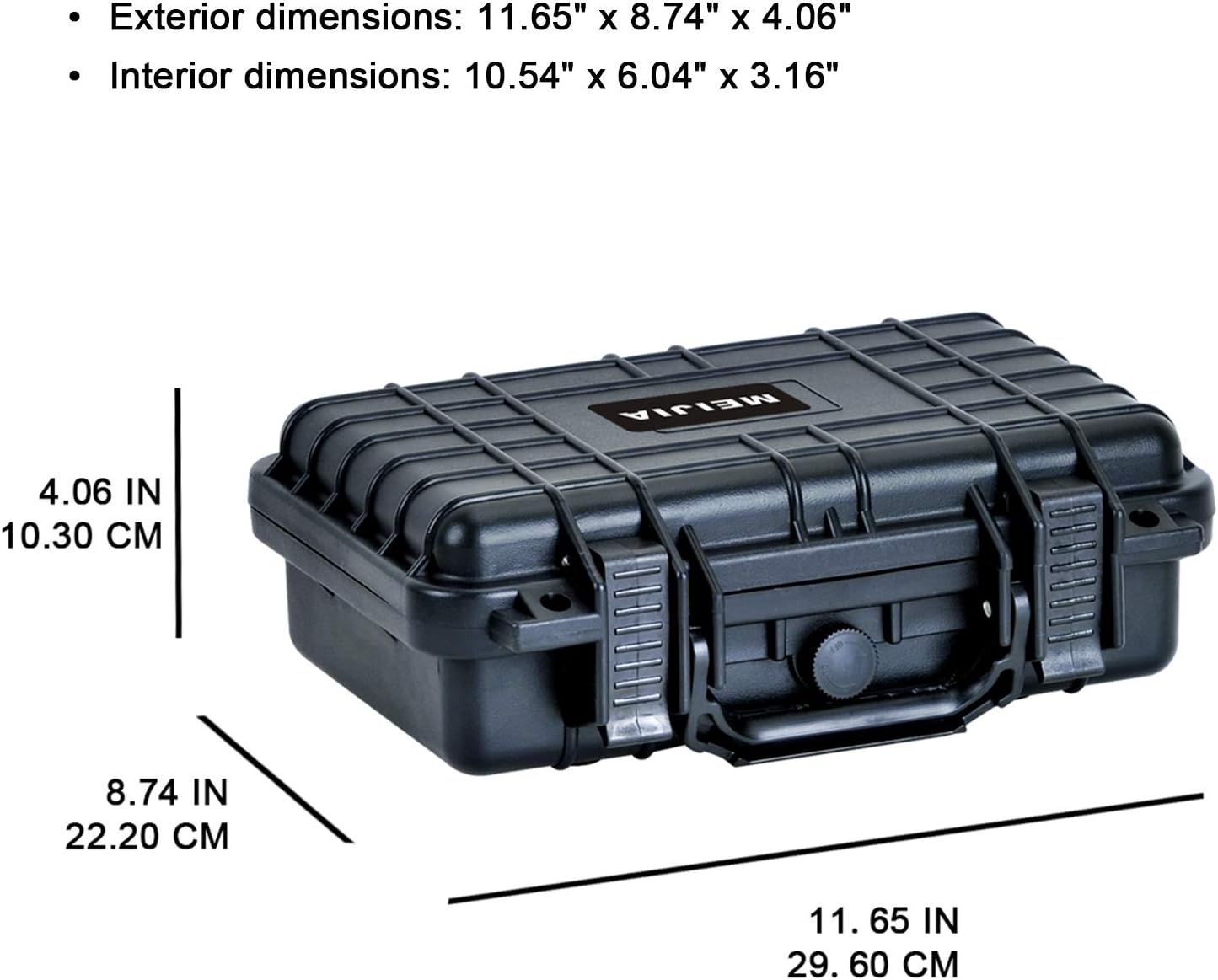 MEIJIA Portable All Weather Waterproof Protective Hard Case,Camera Case with Customizable Fit Foam,Fit use of Drones,Camera, Equipments, 11.65 x8.35x3.78inches