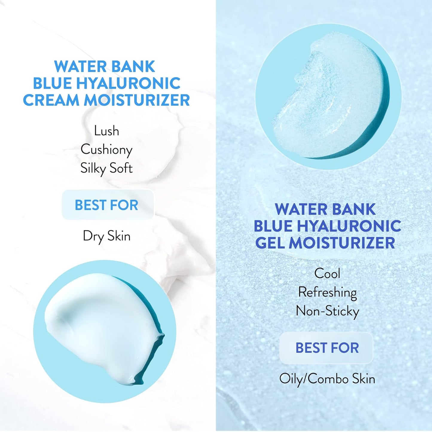 LANEIGE Water Bank Blue Hyaluronic Cream Moisturizer: Hydrating Korean Face Cream with Squalane & Ceramide for Skin Barrier Support, Dermatologist-Tested