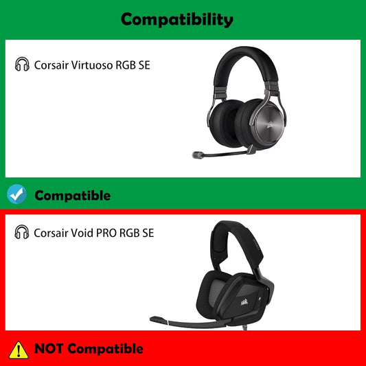 DowiTech Cool Gel Headphone Ear Pads Headset Replacement Earpads Compatible with Corsair Virtuoso RGB Wireless SE Gaming Headset - PuriLite