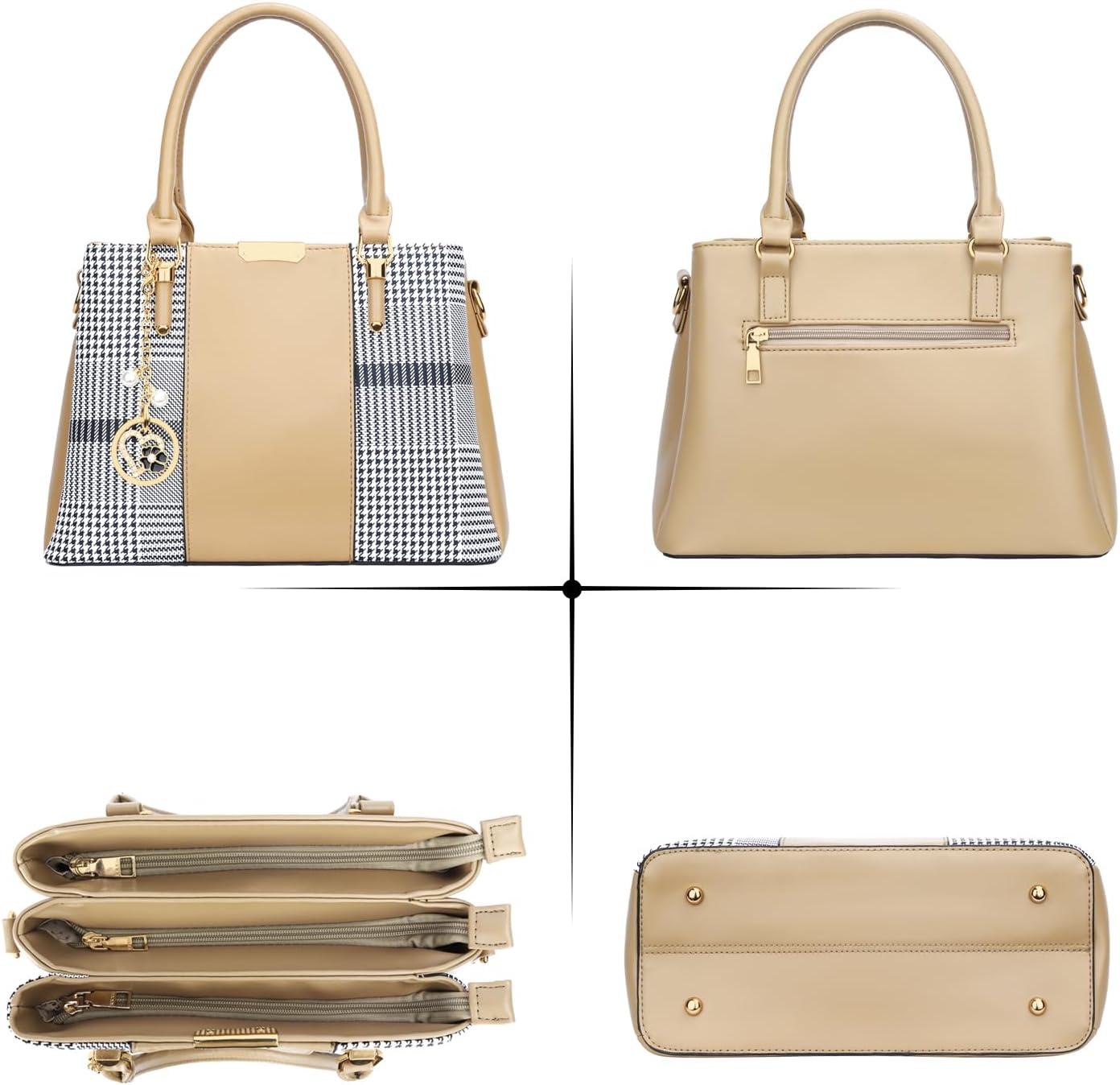 KKXIU Trendy Tote Bag for Women Lightweight Oxford Big Capacity Shoulder Purses and Handbags