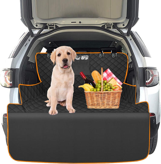 Dog Trunk Cargo Cover with Bumper Flap Protection 135x230cm Gray
