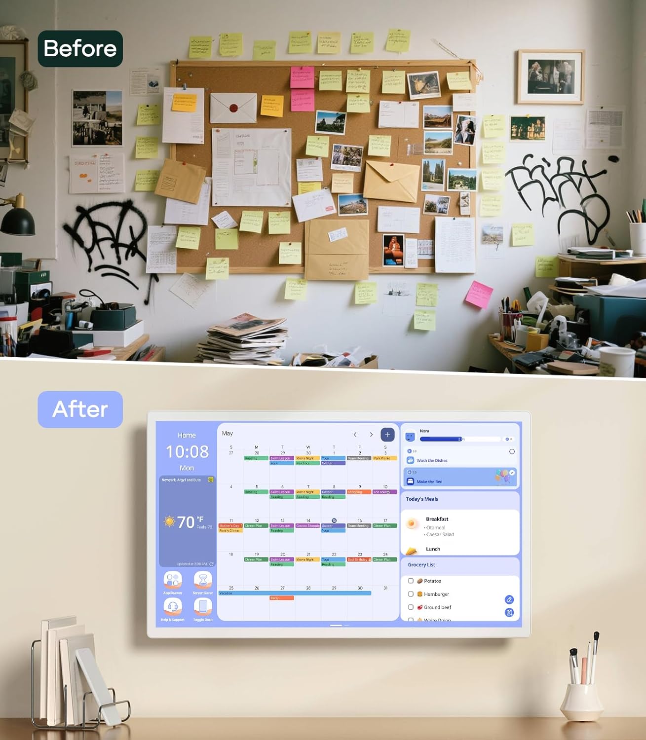 Purilite Select 32-Inch Digital Wall Calendar