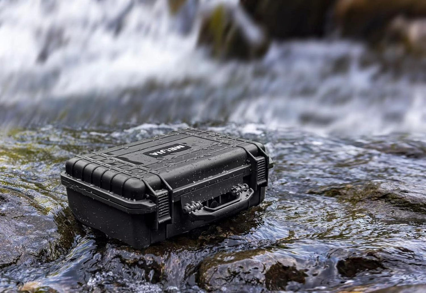 MEIJIA All Weather Portable Waterproof Hard Case,Camera Case with Customizable Fit Foam, Perfectly Protection of Camera, Drones,Pistols,Lens,Equipments,18.5 x14.06x6.93inches