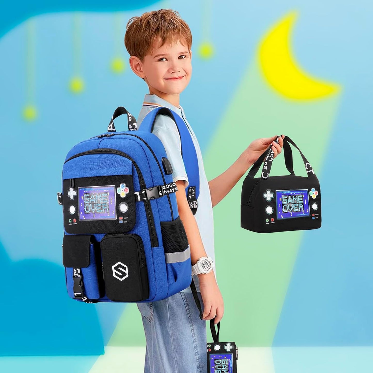 Scothen Cool Luminous School Backpacks for Boys