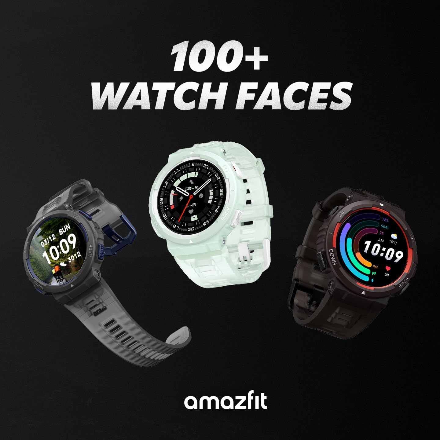 Amazfit Active Edge Smart Watch with Stylish Rugged Sport & Fitness Design, GPS, AI Health Coach for Gym, Outdoor, Workouts & Exercise, 16 Days Battery, 10 ATM Water Resistant, Lava Black