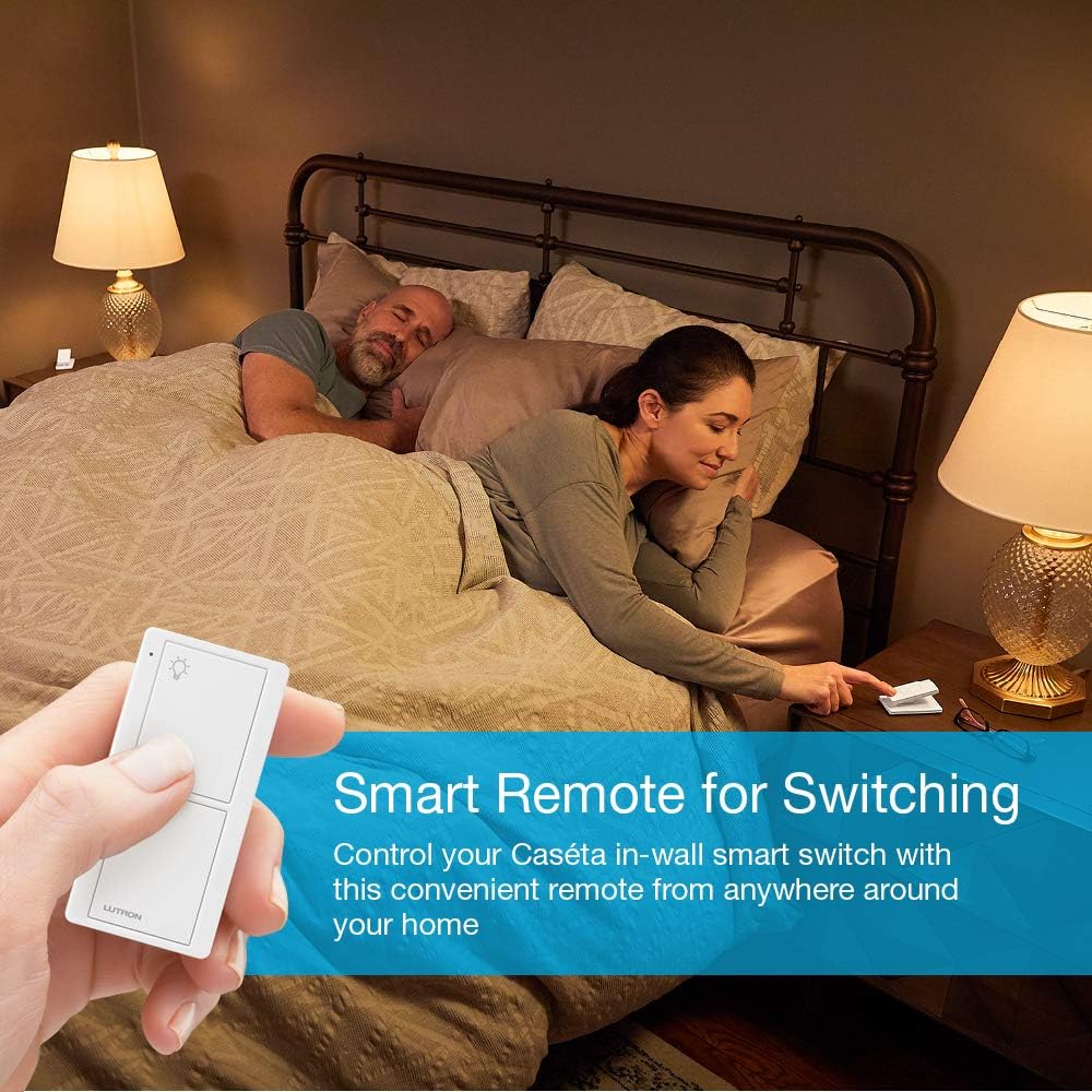 Lutron On/Off Switching Pico Remote for Caseta Smart Home Switch | PJ2-2B-GWH-L01 | White