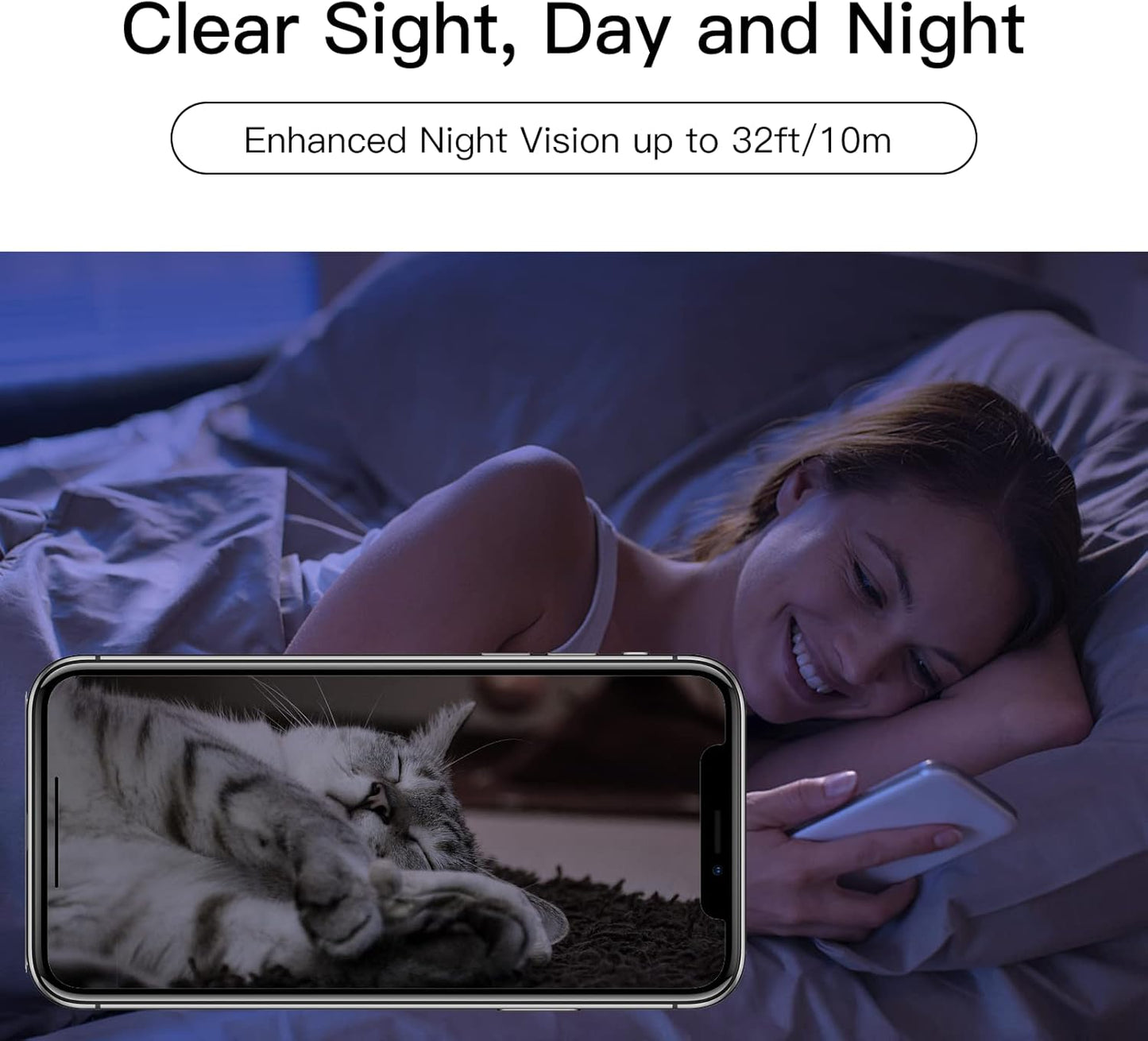 360° View 2K Pet Camera with Phone App, Indoor Security Camera, P2T Baby Monitor, Pan/Tilt, Motion & Sound Detection, Night Vision,Two-Way Audio, Works with Alexa