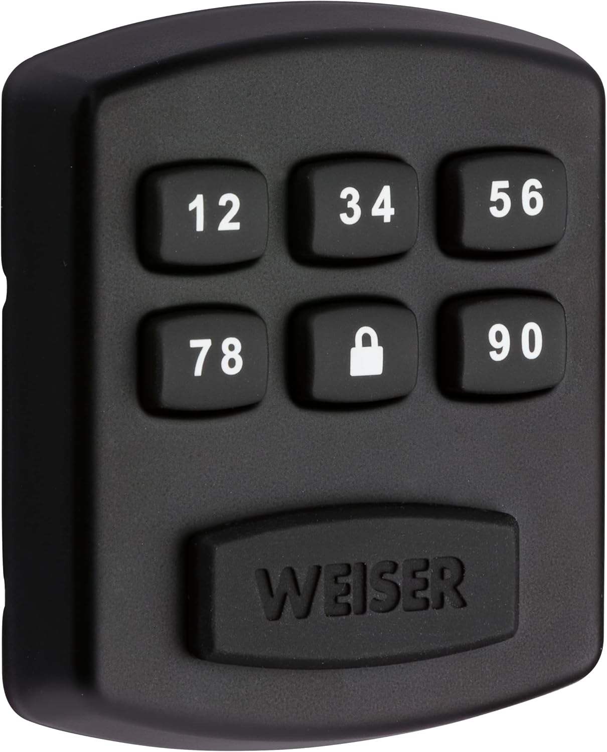 Weiser Powerbolt 3 Matte Black Keyless Entry Door Lock/Deadbolt Lock, 10-Button Keypad Door Lock with Auto Lock and 12-Month Battery Life, Electronic Door Locks for Front Door, Home Décor