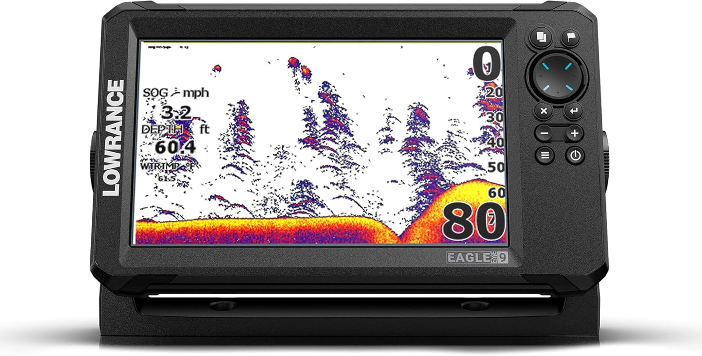 Lowrance Eagle Eye™ 9 Live AMER, 9" IPS Screen, Eagle Eye™ transducer, C-MAP® Inland Charts for The US, with Coverage of Over 17,000+ American Lakes