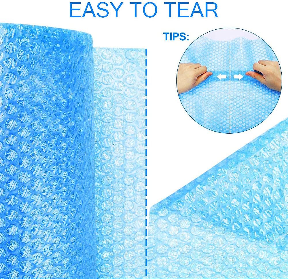 Bubble Cushioning Wrap Rolls 2-Pack,Easy to Tear Small Bubble Thicker & Durable for Packing Delivering & Moving Perforated every 12in 12 Inchx72 Feet Total (white),MR011902