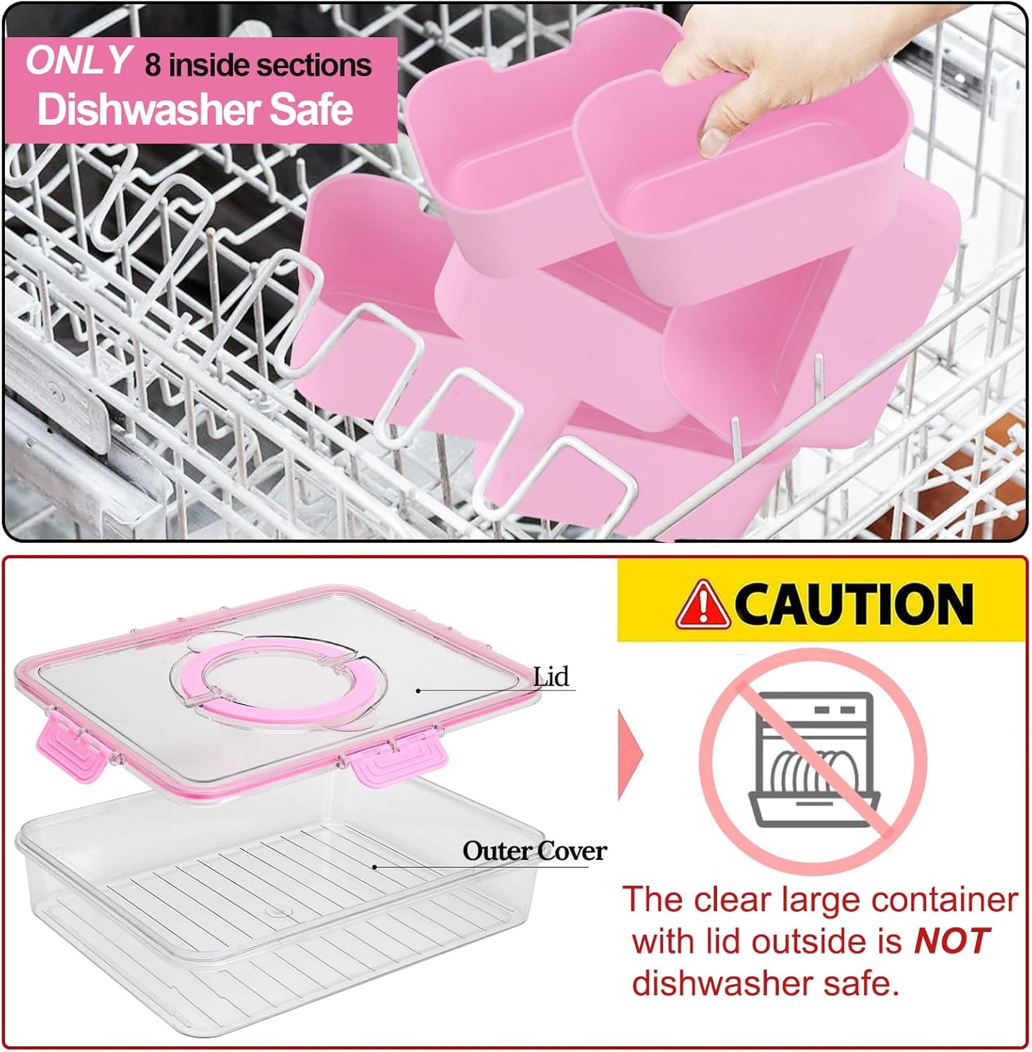 Purilite Select Clear Compartmentalized Snack Box