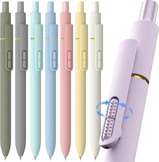 inkipen 8-Pack Gel Pens | 0.5mm Gel Pen | Black Ink Pen | Fine Point Pen | Retractable Pen | School and Office Pen