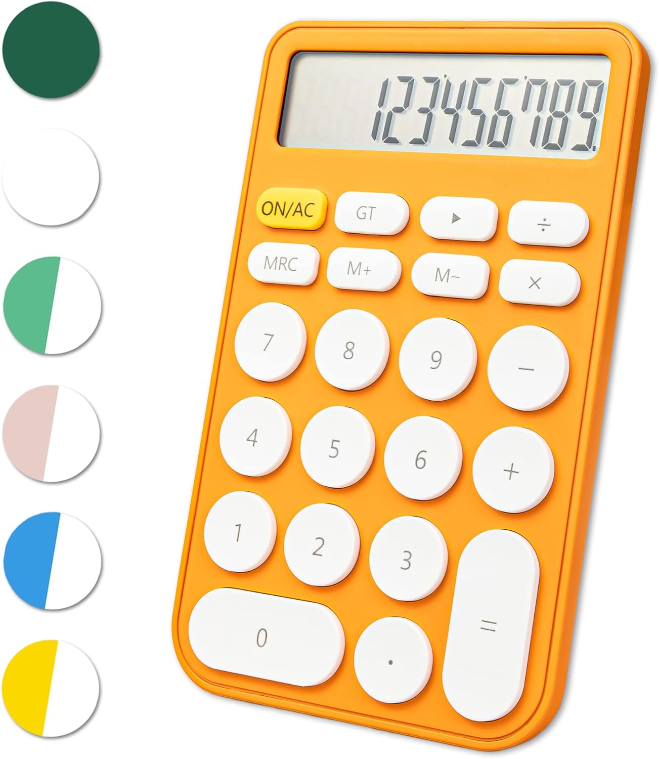VEWINGL Mechanical Switch Calculator, 12 Digit Large LCD Display and Buttons, Great for Everyday Life and Basic Office Work, with Battery