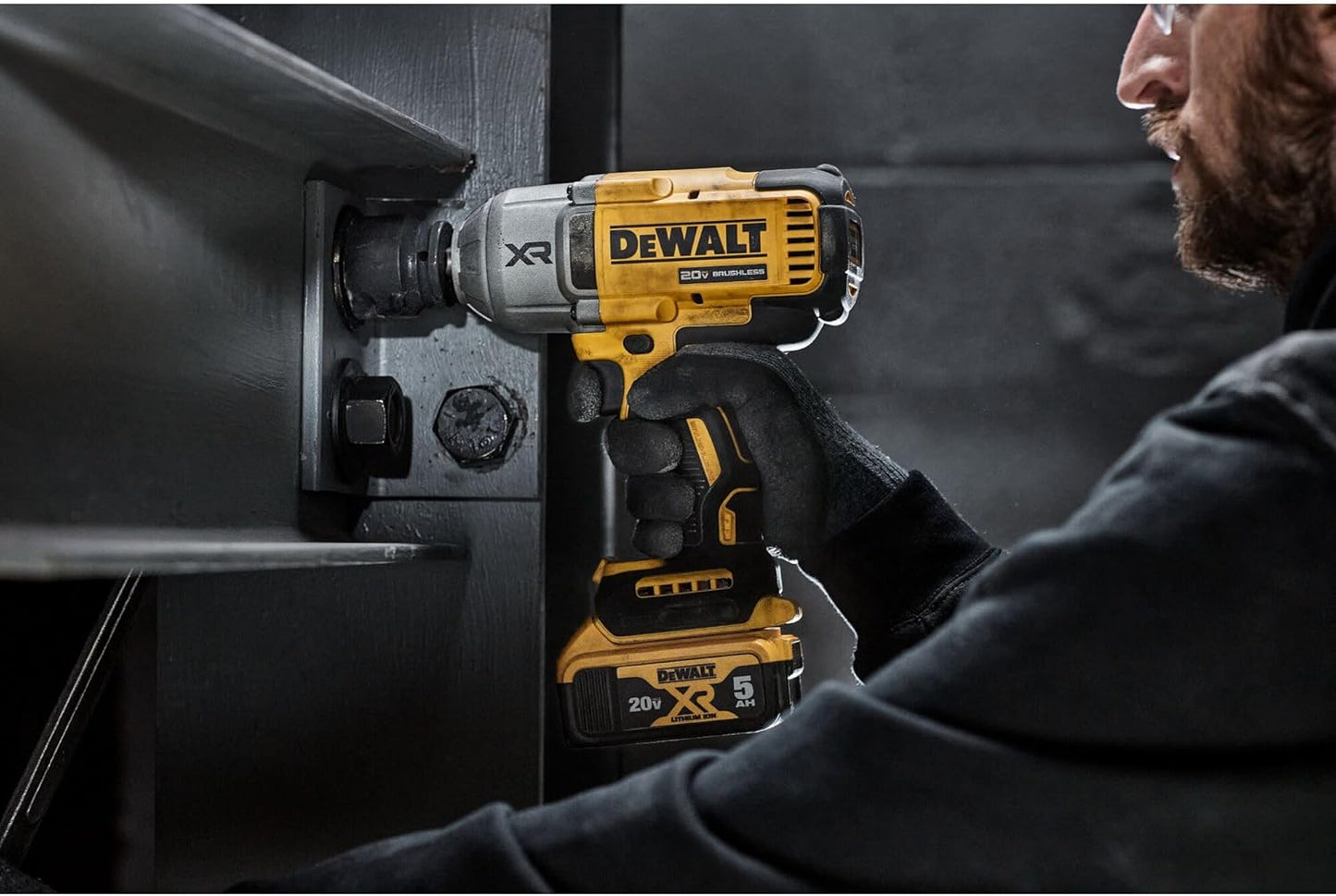 DEWALT 20V MAX XR Impact Wrench, 1/2 In Cordless, High Torque, 4 Speed Precision Mode, Tool Only (DCF900B)