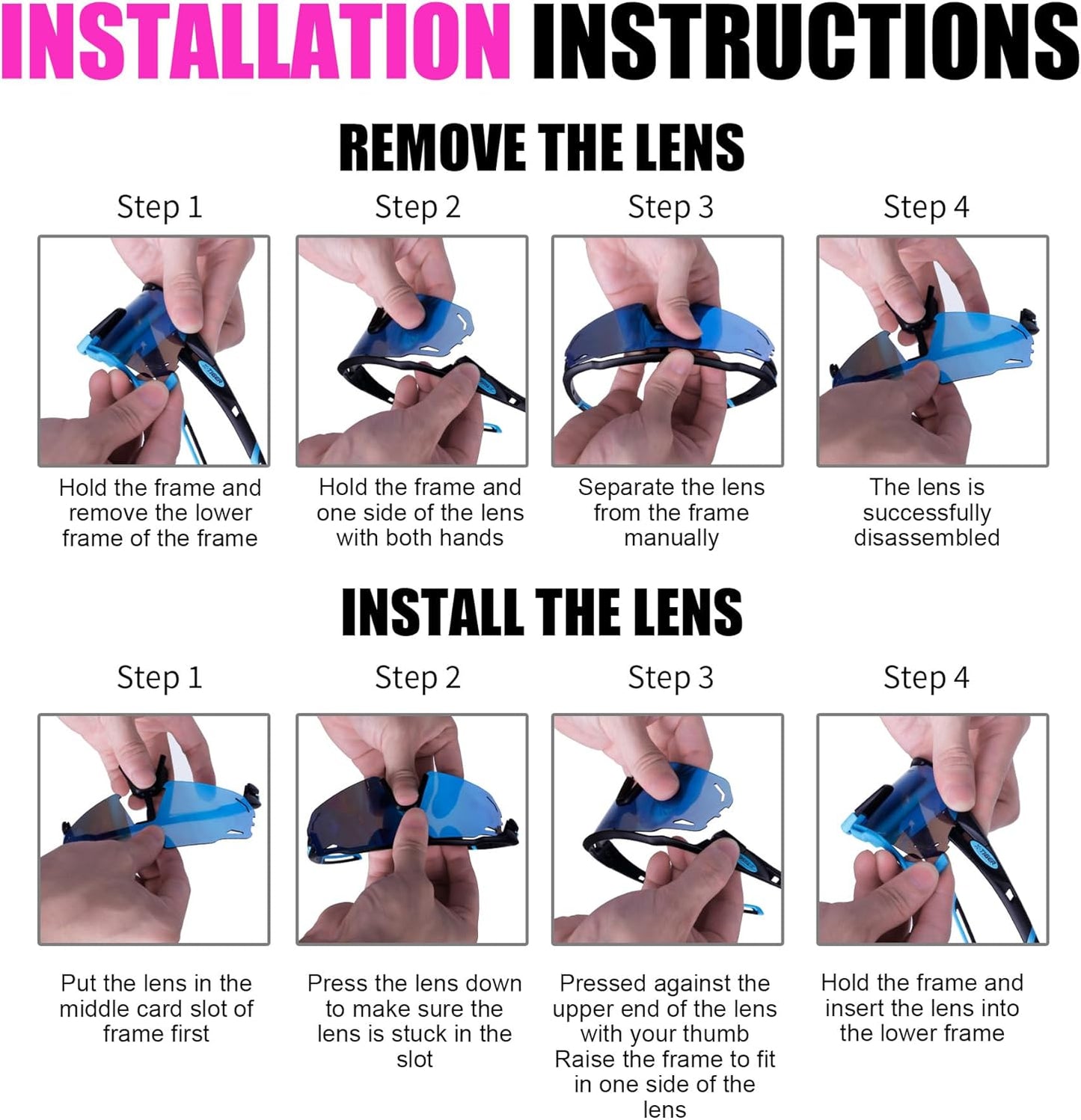 X-TIGER Polarized Cycling Glasses with 5 Interchangeable Lenses,MTB Biking Baseball Running Sports Sunglasses for Men Women