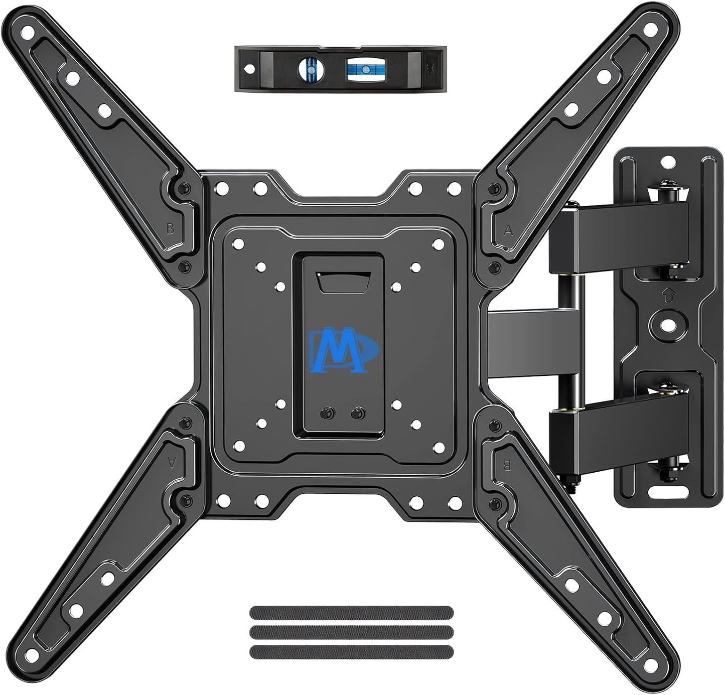 Mounting Dream TV Mount for Most 26-55 Inch TVs, Full Motion TV Wall Mount with Perfect Center Design on Single Stud Articulating Mount Max VESA 400x400mm up to 77 LBS, MD2413-MX