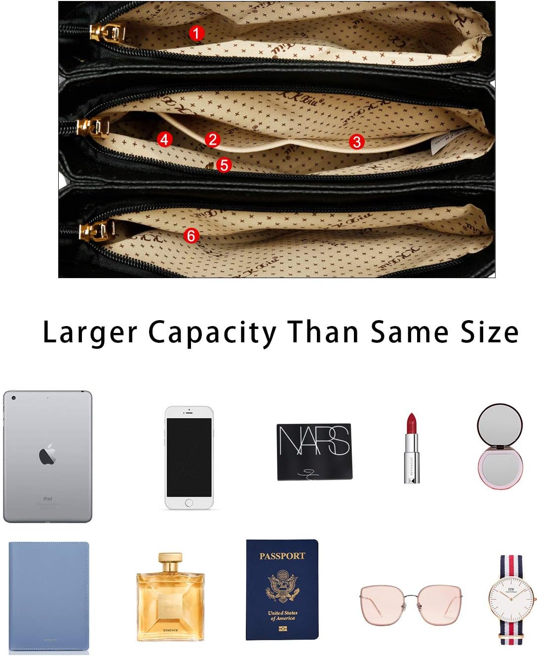 KKXIU Trendy Tote Bag for Women Lightweight Oxford Big Capacity Shoulder Purses and Handbags