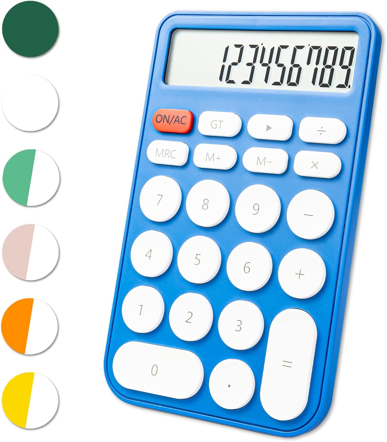 VEWINGL Mechanical Switch Calculator, 12 Digit Large LCD Display and Buttons, Great for Everyday Life and Basic Office Work, with Battery