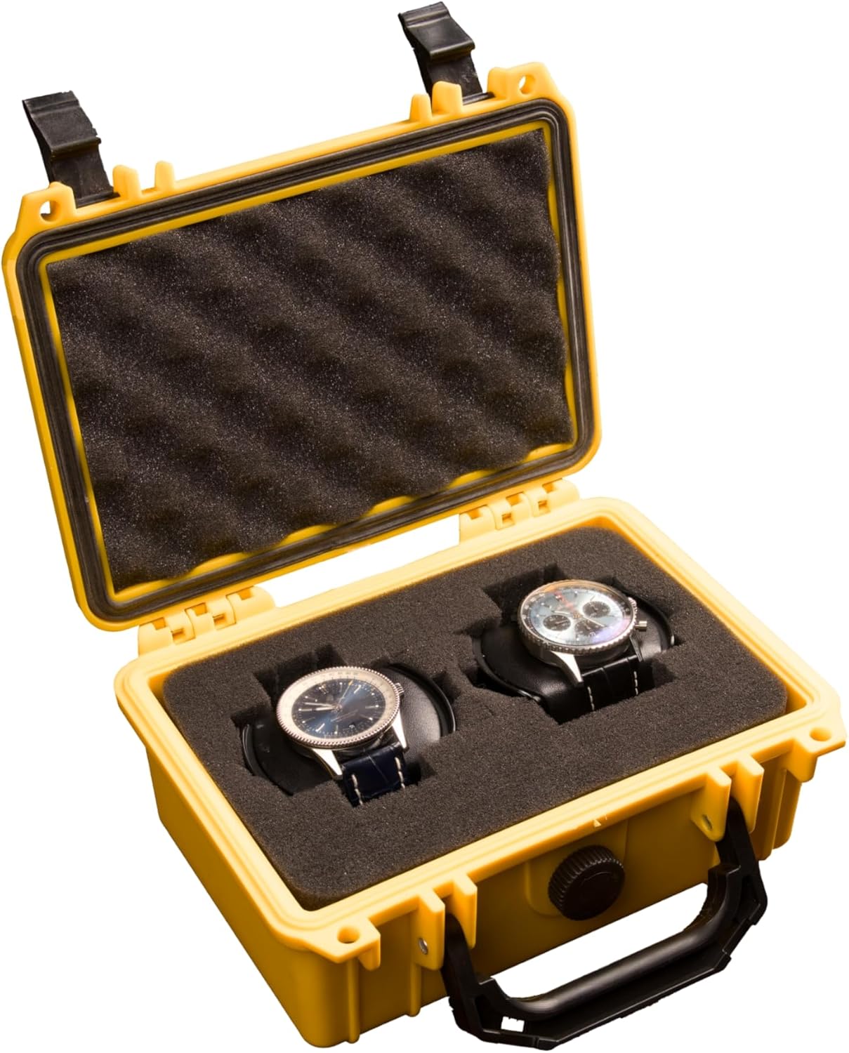 MEIJIA Portable All Weather Waterproof Protective Hard Case,Camera Case with Customizable Fit Foam, Fit use of Drones, Cameras, Equipments, 8.12"x6.56"x3.56" (Black)