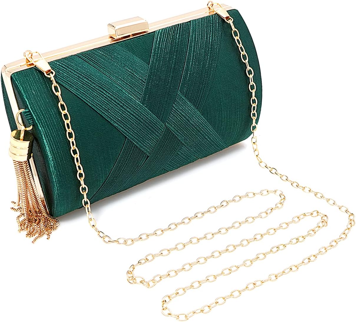 Women's Evening Bag Clutch Purses Tassel Crossbody Bags for Wedding Prom Night out Party