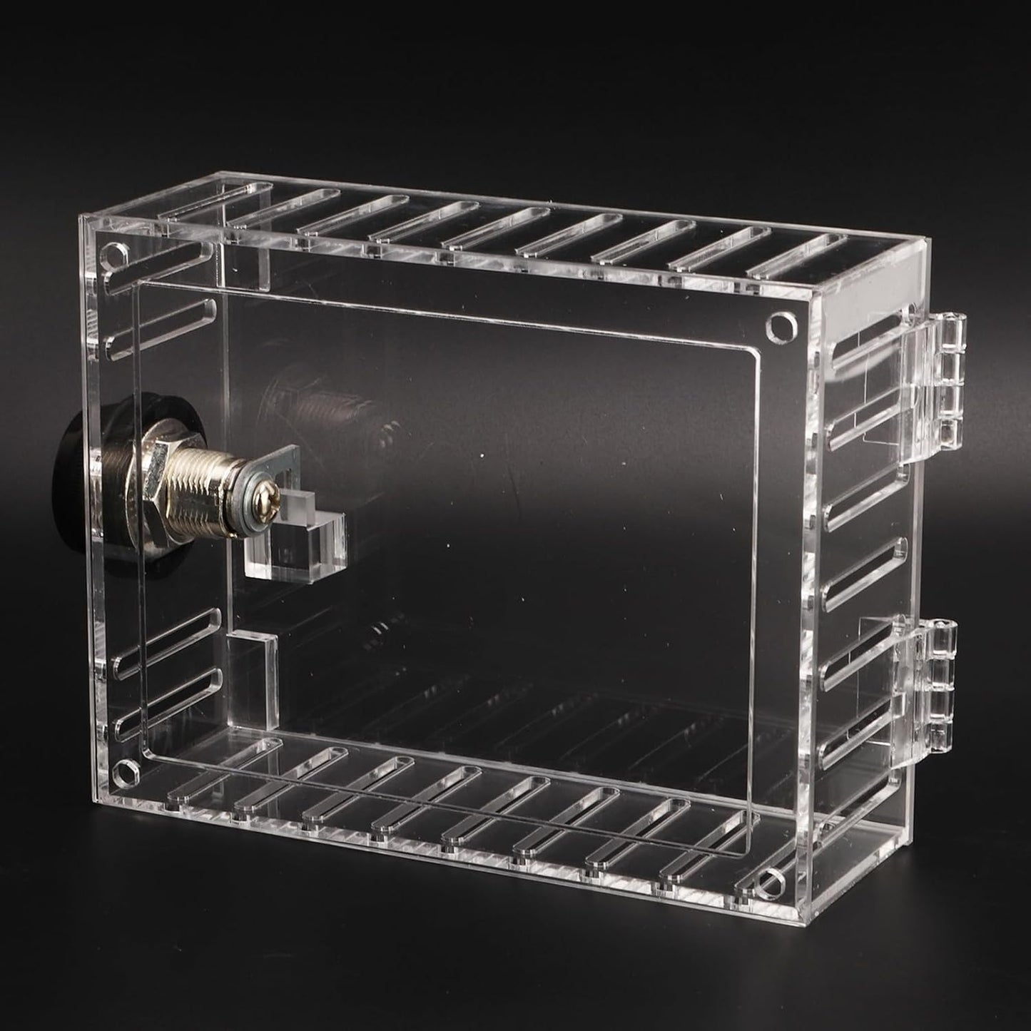 Universal Thermostat Guard Lock Box Small Clear Thermostat Cover with Combination Lock Fits Thermostats 4.92 X 3.74 X 1.97in or Smaller