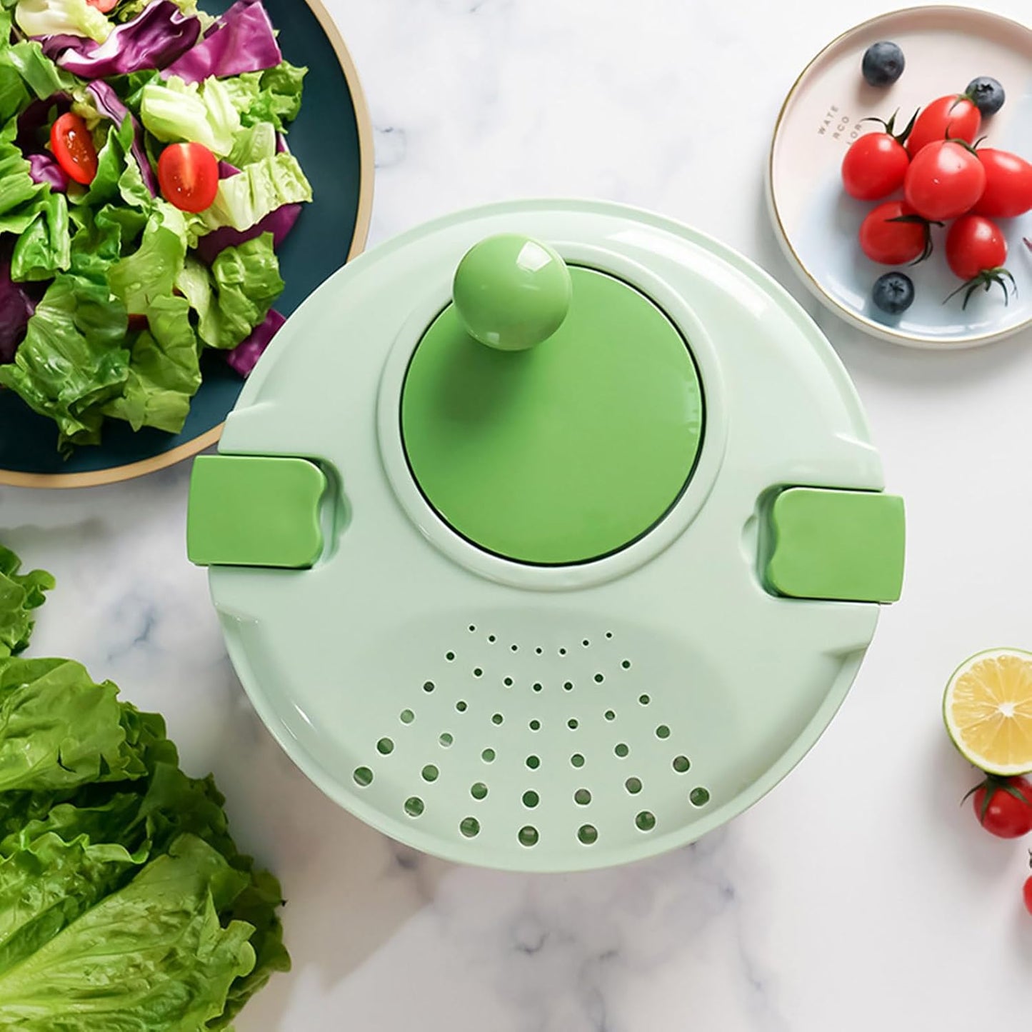 Salad Spinners Lettuces Dryer with Drain Lettuces Spinners for Vegetable Multi-Functional Kitchen Helper Fruit Washing
