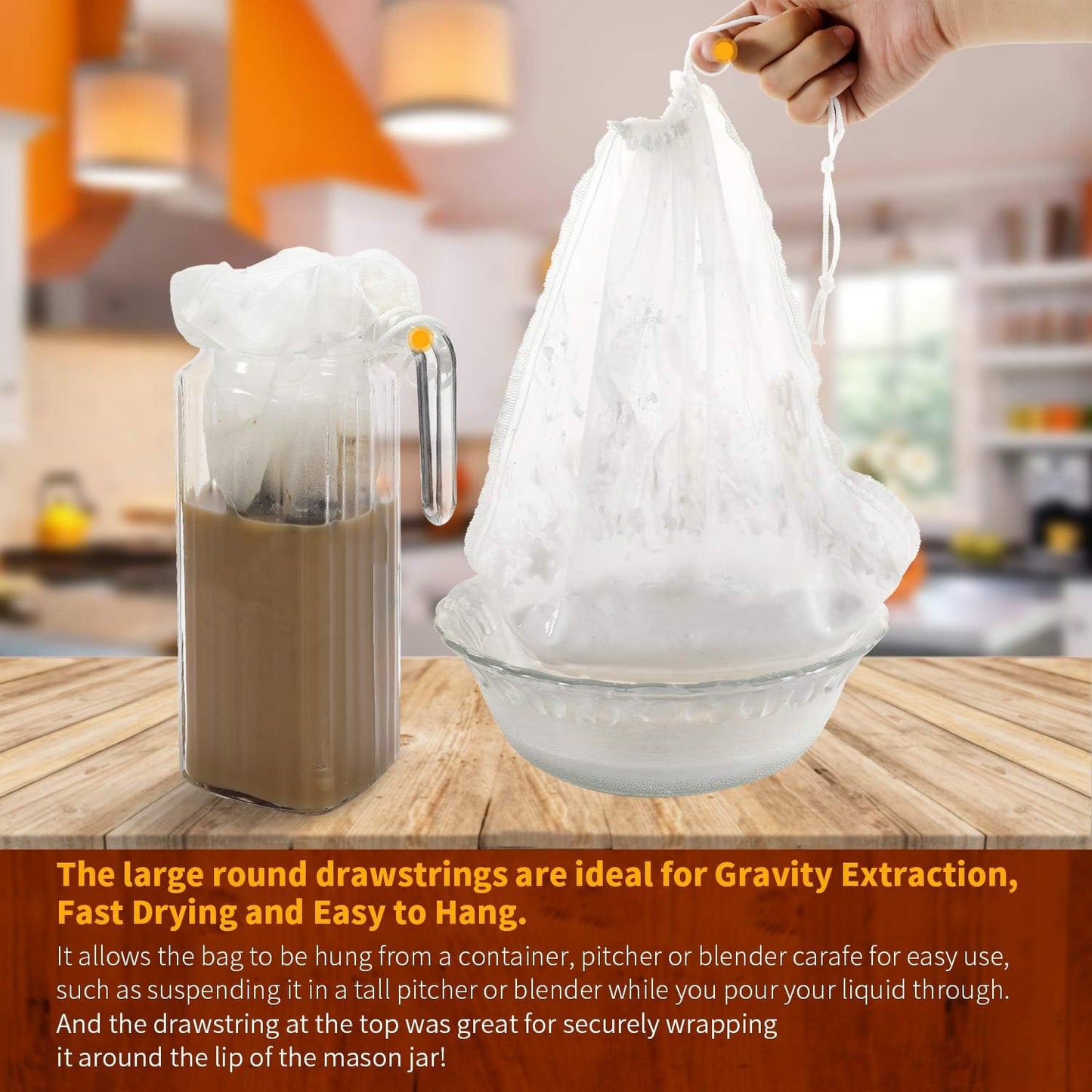 Purilite Select 100% Cotton Nut Milk & Cheesecloth Bags (2 Pack)