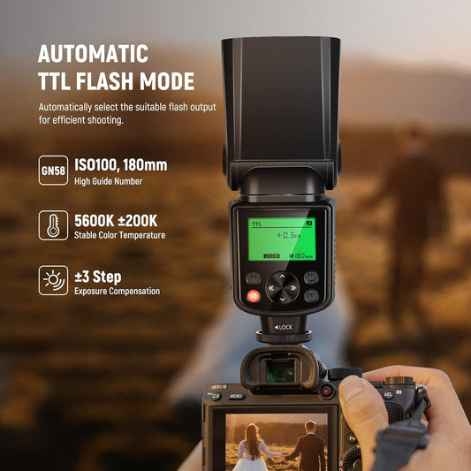 NEEWER NW635II-S TTL Camera Flash Speedlite with Soft Diffuser, Compatible with Sony A9 II A9 A7R V A7R IV A7 IV A7R III A7S III A7 III A7S II A7R II A7S A7 A7C A1 A6600 A6500 A6100 A6000 A99 A350 - PuriLite
