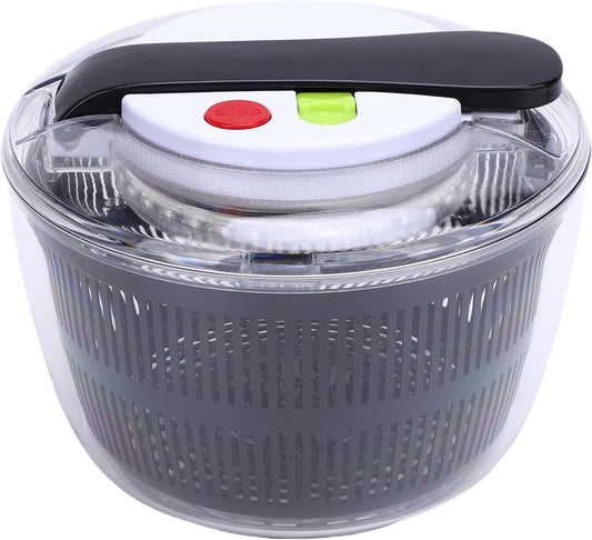 SENECESLI Salad Spinner, Easy Press Vegetable Dryer PP for Lettuce (Black)