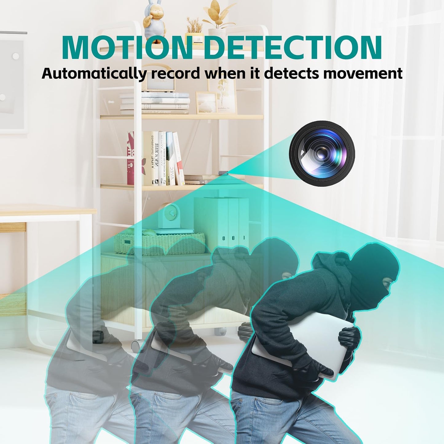 Spy Hidden Camera USB TF Card Reader 1080P HD Home Security Camera Office Surveillance Cameras Body Camera for Indoor Outdoor Use No WiFi Needed Mini Cameras Motion Detection