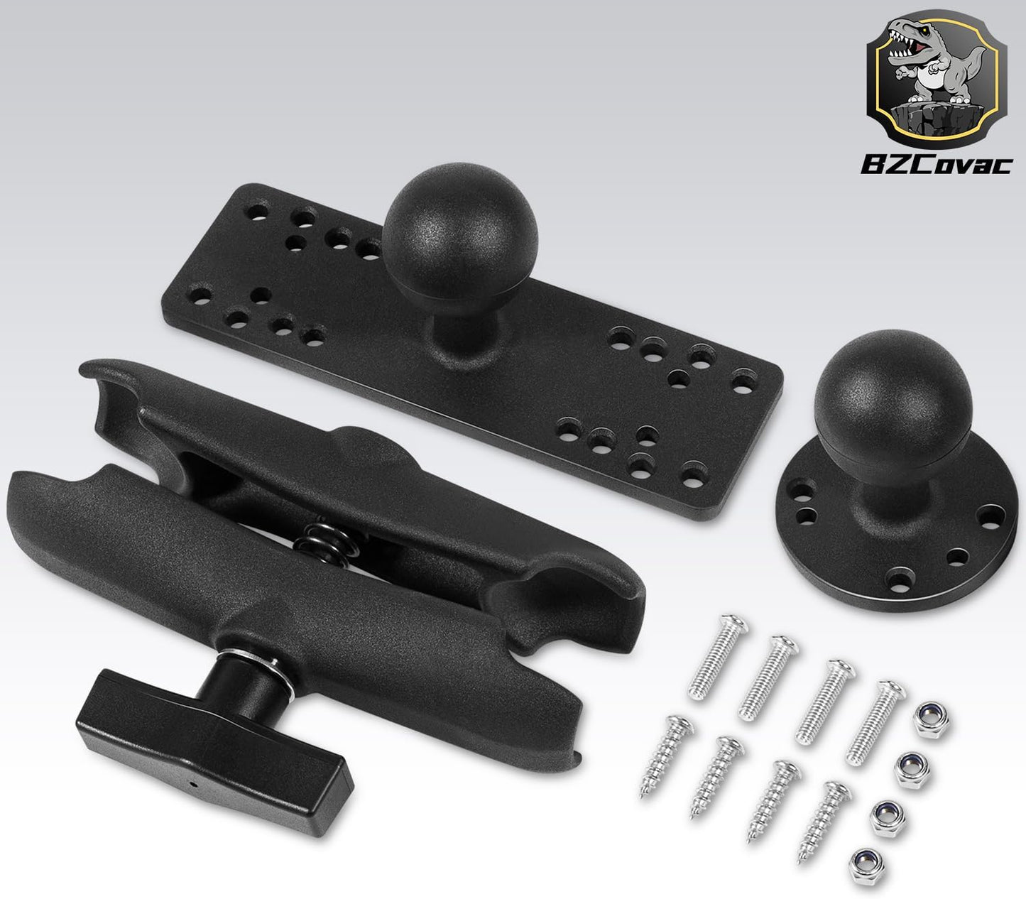 Aluminum Fish Finder Gimbal Mount with 1.5" / C Size Ball for Garmin, Lowrance, Humminbird & More - 360° Rotation & ±90° Tilt Adjustable Marine Electronics Depth Finder Mount