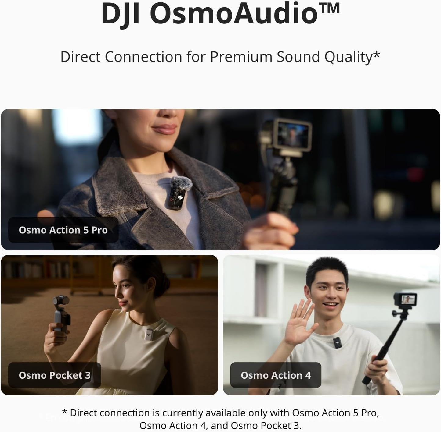 DJI Mic 2 (2 TX + 1 RX + Charging Case), Wireless Lavalier Microphone, Intelligent Noise Cancelling, 32-bit Float Internal Recording, 820 ft.(250m) Range, Microphone for iPhone, Android, Camera