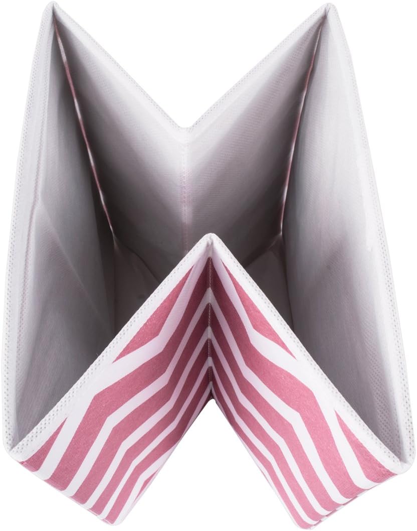 DII Foldable Fabric Storage Containers for Nurseries, Offices, Closets, Home Decor, Cube Organizers & Everyday Storage Needs, (Large - 11 x 11 x 11) Scroll Nautical Blue - Set of 2