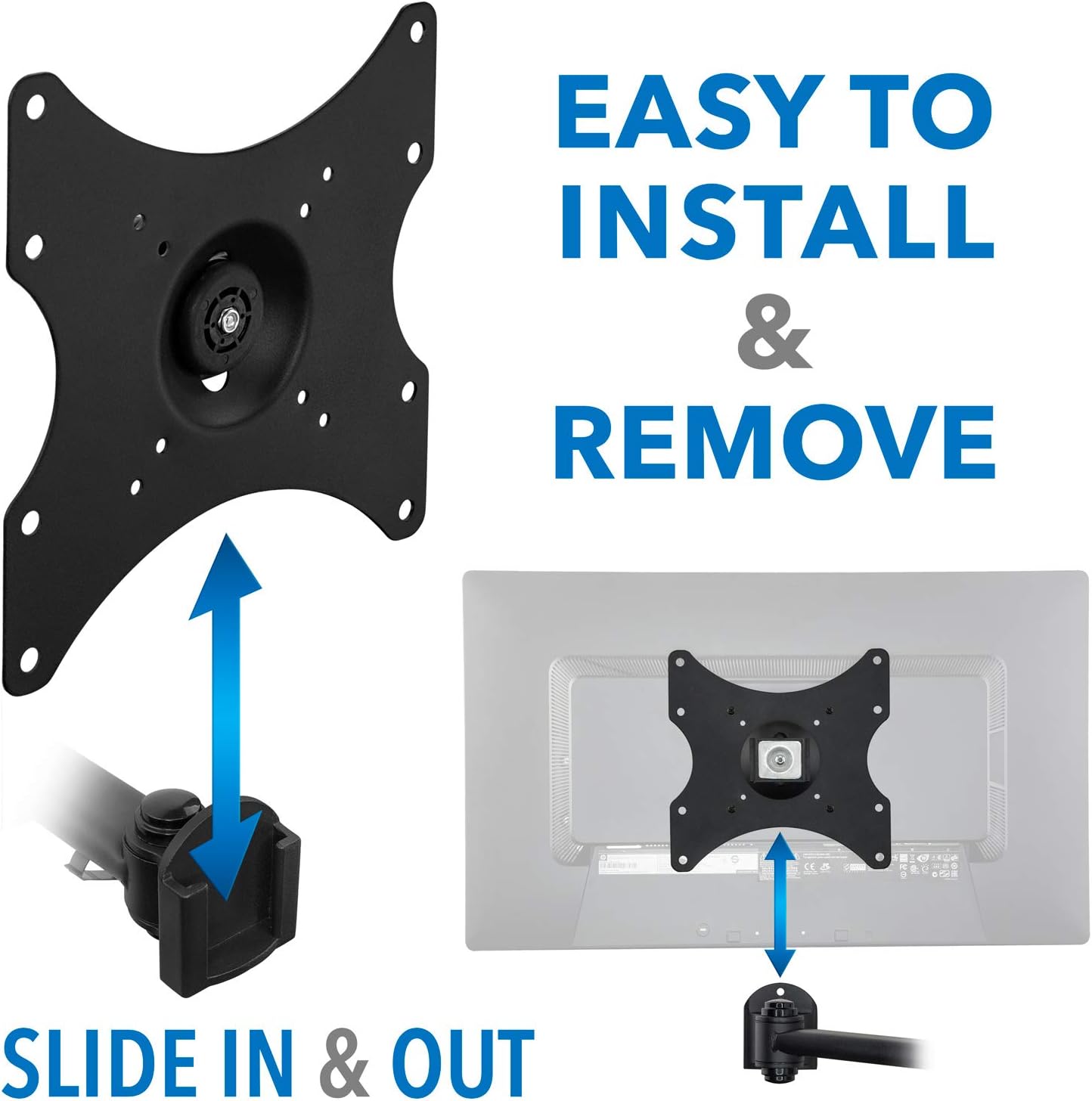 Mount-It! TV Wall Mount Bracket | Quick Release | Full Motion Swing Out Tilt Swivel | Articulating Arm for 13-42" Flat Screens and Monitors | VESA 75 to 200 | 44 Pound Capacity | Anti-Theft Locking