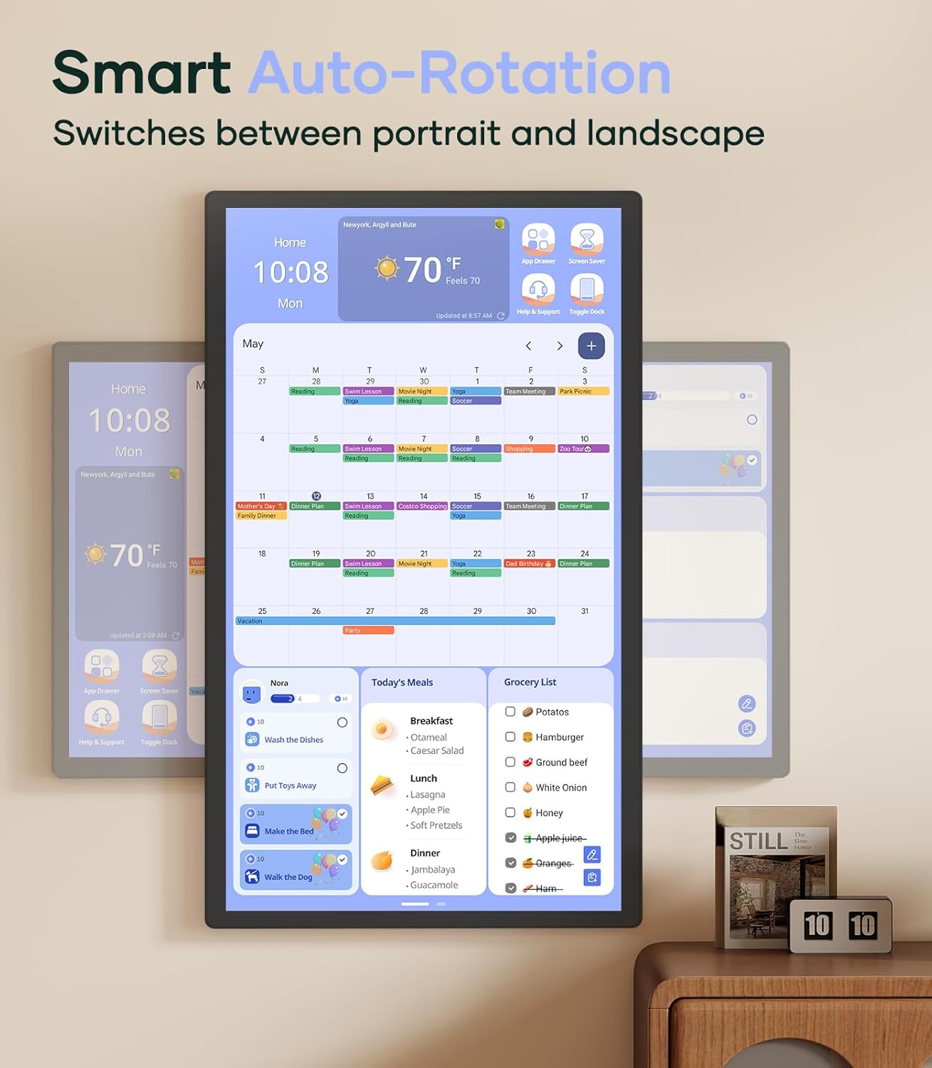 Purilite Select 32-Inch Digital Wall Calendar