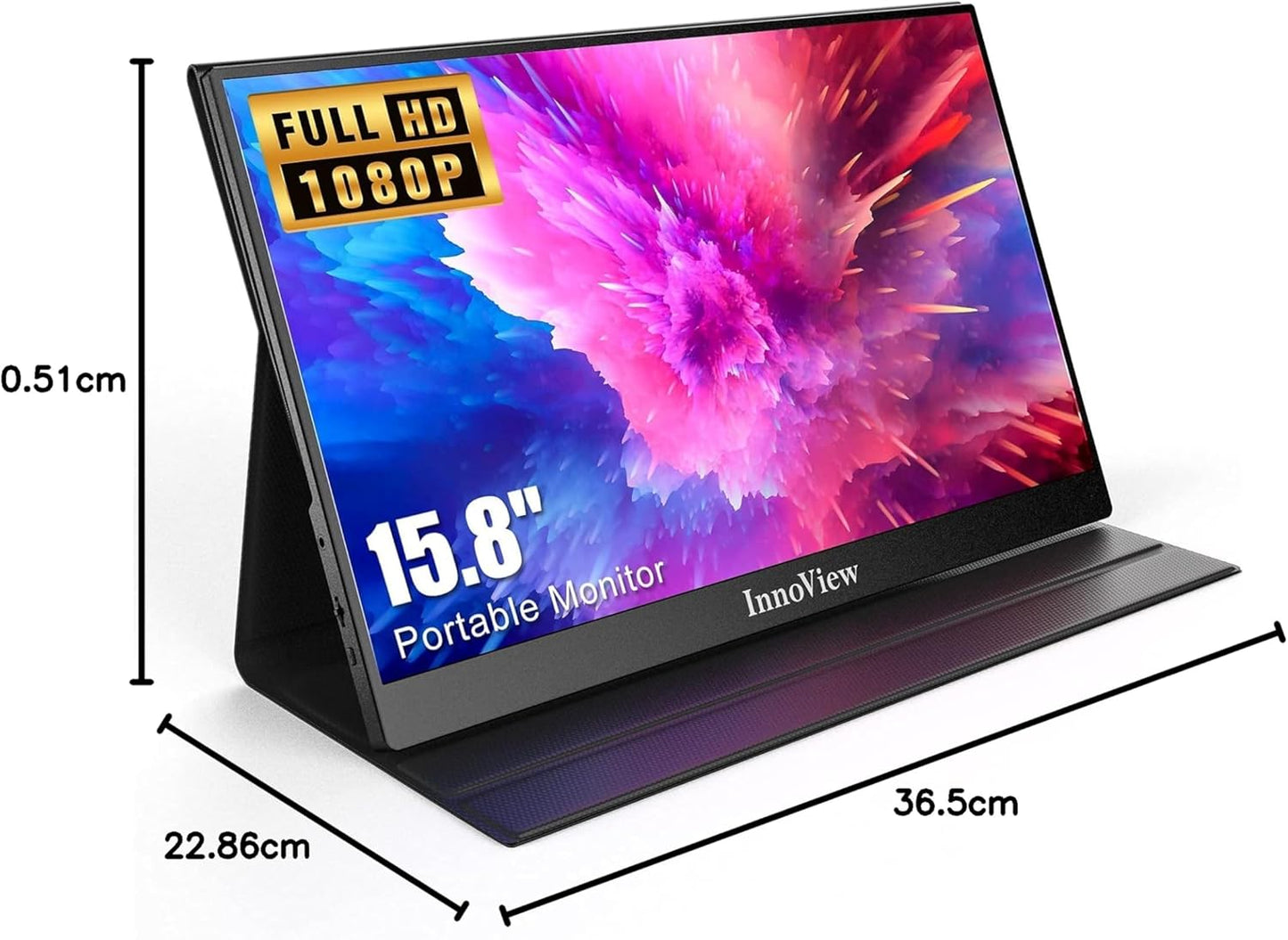 InnoView 4K OLED Portable Monitor, 14 Inch OLED Monitor for Laptop, 100% DCI-P3, 1MS with Speaker and Stand, USB-C HDMI High-end Screen for Laptop PC MAC Phone PS4 Xbox Switch