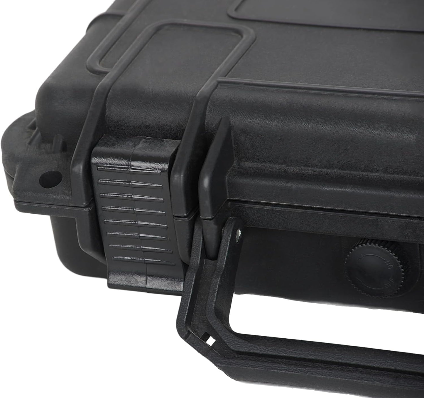 MEIJIA Portable Waterproof Protective Hard Case,Camera Case with Customizable Fit Foam Inserted, Elegant Black (9.17"x 7.56"x4.33")