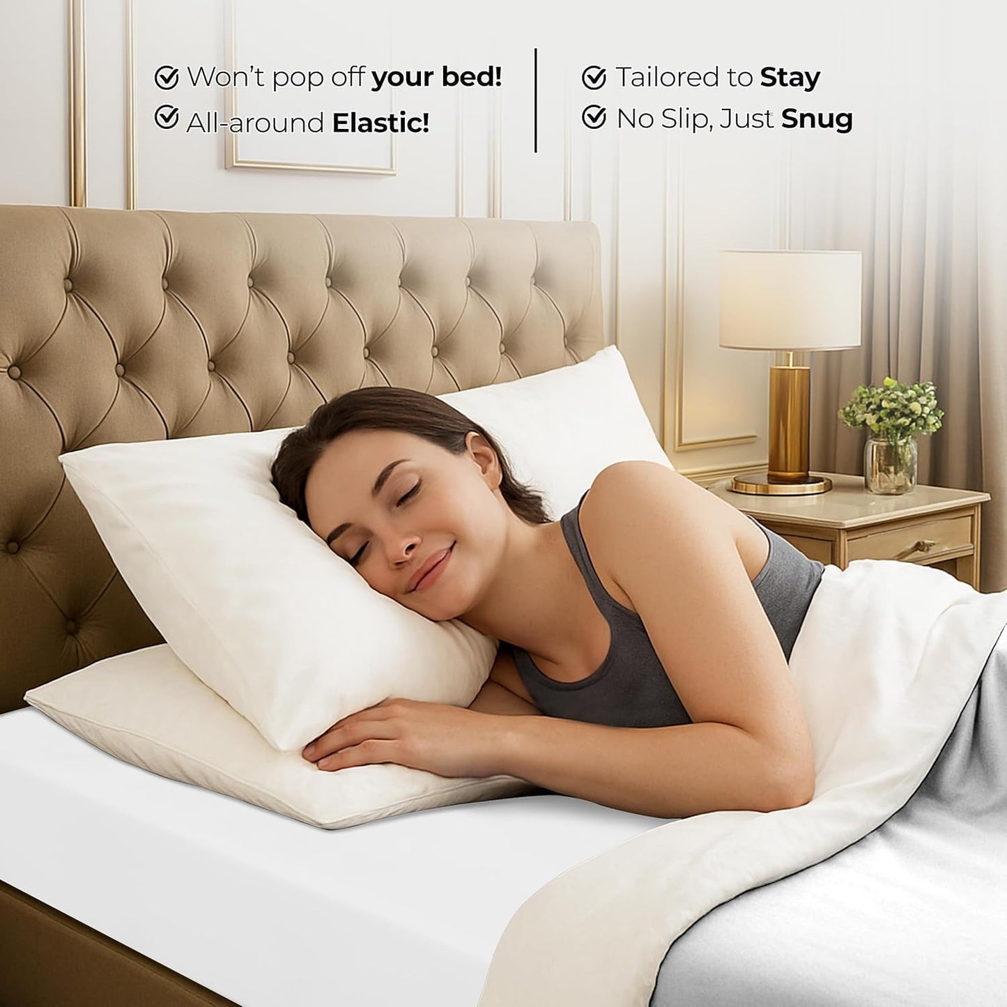 Linen Sheets 100% Egyptian Cotton- Twin-XL Sheet Set 4 Piece- 1000 Thread Count- Fits Upto 18" Deep Pocket- Long Staple Cotton Bedding, Sateen Weave-Light Blue Solid
