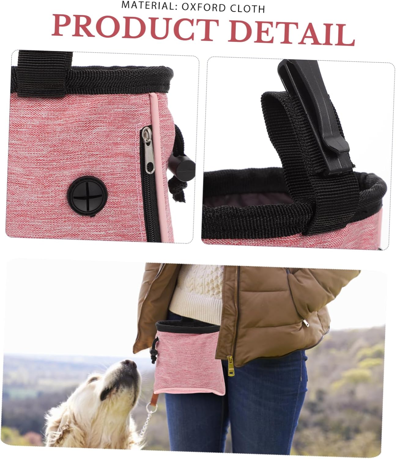 BCOATH Training Pouch Bag Dog Treat Waist Bag Bag for Outdoor Hiking Dog Treat Pouches for Dog Walking